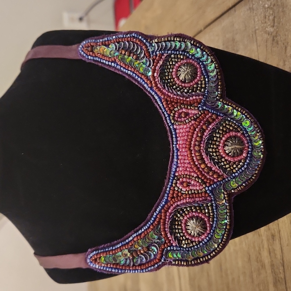 Cool Necklace With Sequins and Beads